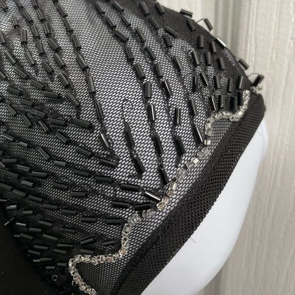 Evan Picone Beaded Shoulder Ruched Dress - Picture 7 of 8